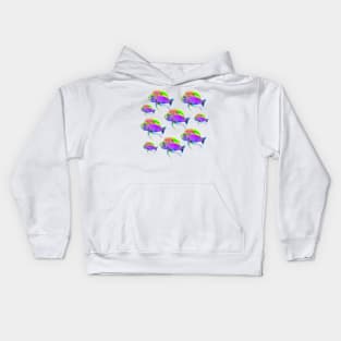 Colorful Fish Pattern Kids Hoodie